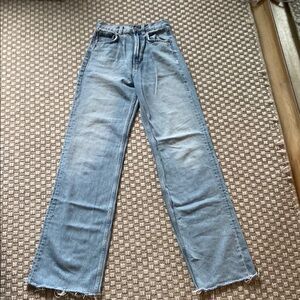 Zara Light Blue Straight Leg Jeans